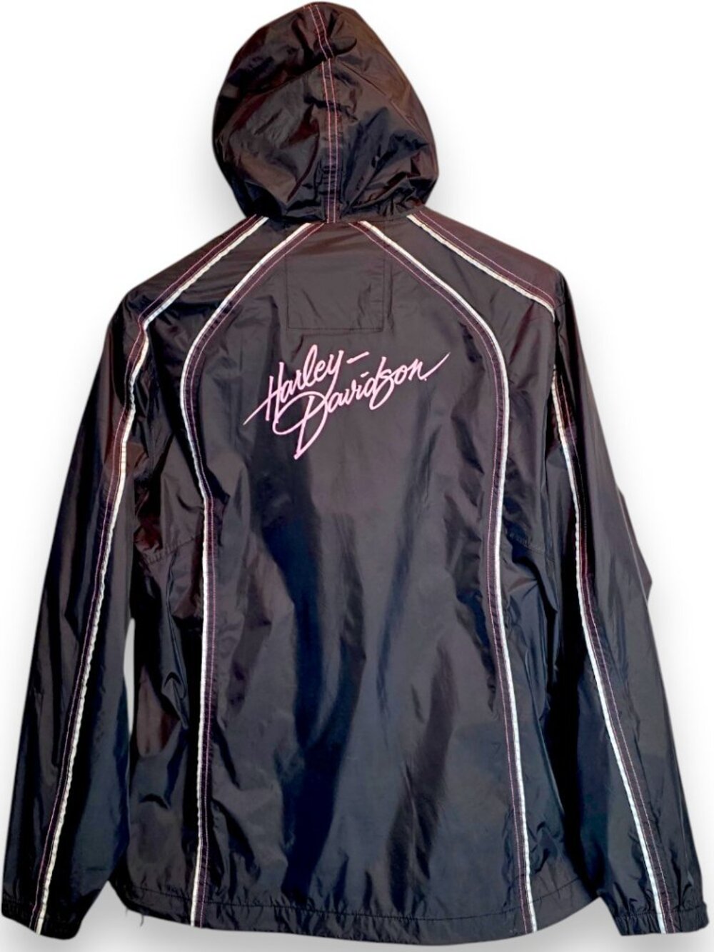 Harley-Davidson Illumination 360 Women's L Rain Suit - Black w/Pink piping NWOT - Picture 4 of 14